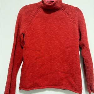 L.L. Bean Women's Red Turtleneck Sweater